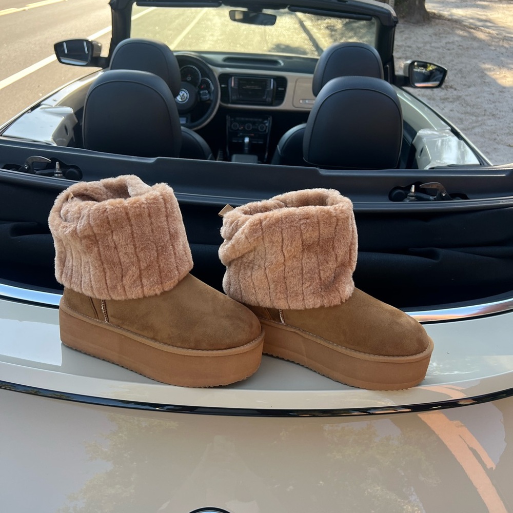 Chunky Platform Fur Boots - Picture 2 of 6
